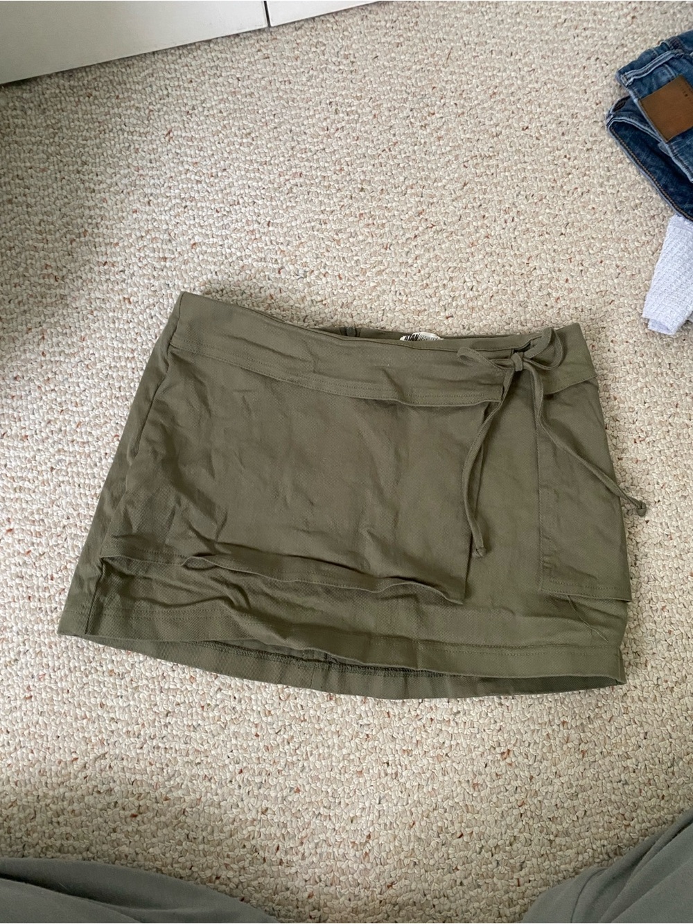 Olive Green Wrap-Style Women's Skirt